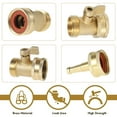 thumbnail image 6 of Nicoport Watering Nozzle 4.9cm Telescoping 1-Pattern Brass Hose Nozzle, Solid Brass Material, 6 of 9