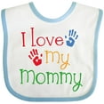 thumbnail image 3 of Inktastic I Love My Mommy Handprints Boys or Girls Baby Bib, 3 of 4