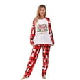 thumbnail image 3 of Yievot Family Christmas Pajamas Matching Sets Printed Long Sleeve Shirts and Plaid Pants 2 Piece Soft Loungewear Pjs Set, 3 of 6