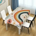 thumbnail image 3 of Yayeee Tablecloths for Rectangular Tables 60 x 60 inch Party Table Cover, Cute Rainbow, 3 of 6