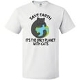 thumbnail image 3 of Inktastic Save Earth It's the Only Planet with Cats with Black Cat T-Shirt, 3 of 5