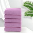 thumbnail image 5 of Cinvoph Basic 5pcs Bathroom Hand Towels, Hand Towel for Bath, Face, Kitchen, Super Soft Absorbent, Machine Washable, Size 12" x 24", purple fragrant, 5 of 7