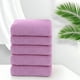 thumbnail image 5 of Toallas faciales de terciopelo Paquete de 5 | Algodón de vellón liso suave y absorbente | 30x60cm | Secado rápido, suave para desmaquillar y lavar diariamente, juego de toallas de baño multicolor, 5 of 7