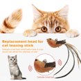 thumbnail image 3 of Juguetes de plumas para mascotas, colgantes de barra de gatito con cabeza de repuesto para gatos (Whydah), 3 of 7