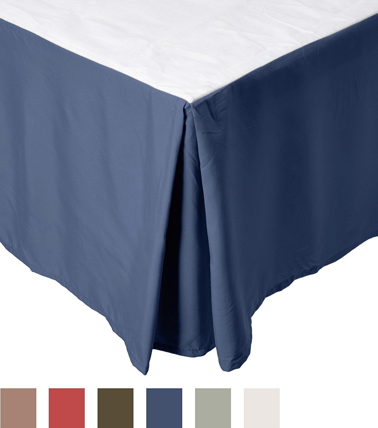 Supreme 1500 Collection Solid Bed Skirt Dust Ruffle King Size Navy Supreme 1500 Collection Solid Bed Skirt Dust Ruffle King Size Navy Blue 78 X80 198x203cm By Clara Clark Usa Com
