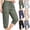 #02 Green, variant on 6 Pockets Cargo Capri Pants for Women Elastic Waist Drawstring Cropped Pants Adjustable Cuffs Casual Capris Quick Dry , #02 Navy, S
