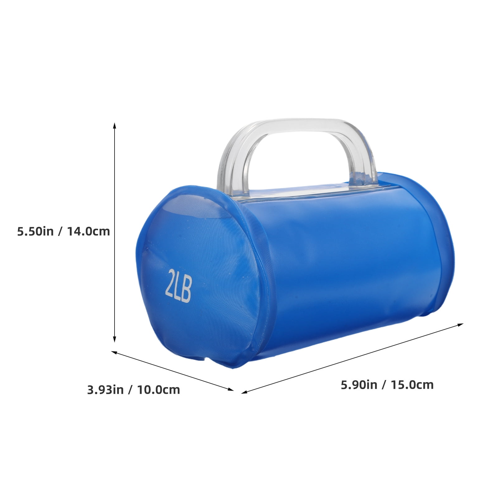 EXHUMKY 2Pcs Blue Adjustable Water Filled Dumbbells for Fitness Portable Full Body Training