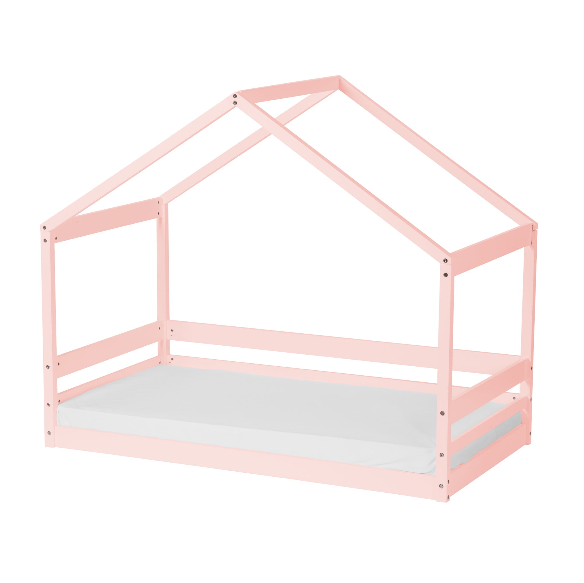 Little Seeds Trellis Toddler House Bed, Rosewater Pink