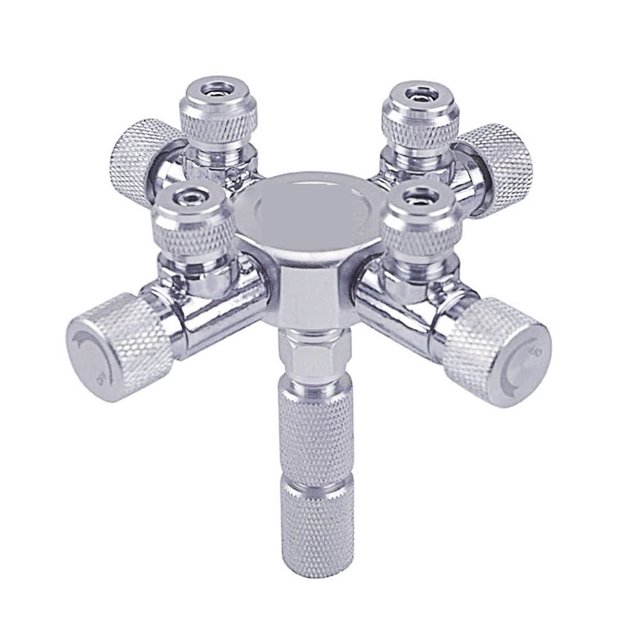 Distributeur de CO2 Multi-Voies en Acier Inoxydable pour Aquarium, Vanne à Aiguille, Compteur de Bulles pour Régulation de Solénoïde, Installation Facile