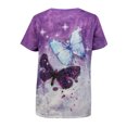 thumbnail image 5 of USSUMA Plus Womens Tops Dressy Casual Comfy Cute Loose Crewneck Women's Tunics 3D Rose Butterfly Print Basic Tee T Shirts for Women Short Sleeve Summer Blouses Trendy, 5 of 6
