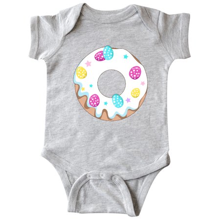 

Inktastic Easter Donut with Pastel Eggs Frosting and Stars Gift Baby Boy or Baby Girl Bodysuit