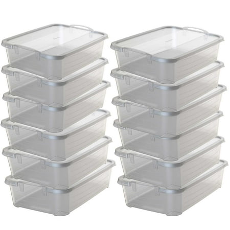 storage clear containers stackable box closet story quart pack bins coolest qt cs walmart