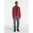 thumbnail image 2 of No Boundaries Boxy Fit Grunge Flannel Shirt with Long Sleeves, Men's XS-4XLT, 2 of 5