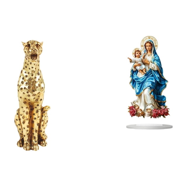 Escultura De Guepardo De Acrílico Dorado, Adorno De Mesa, Centro De Mesa Decorativo único Para Oficina, Hogar, Vacaciones, Decoración De Chimenea, Regalo