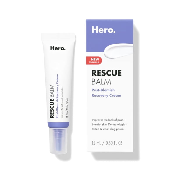 Bálsamo de rescate Hero Cosmetics Cream Post-Blemish Cream, 15 ml, tamaño de viaje