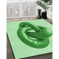 thumbnail image 3 of Ahgly Company Machine Washable Indoor Rectangle Transitional Mint Green Area Rugs, 6' x 9', 3 of 7