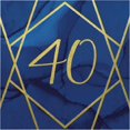 thumbnail image 1 of Creative Party Tampon Géode 3 Plis 40e Serviettes (Lot de 16), 1 of 1