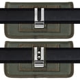thumbnail image 5 of Luxmo Belt Holster for Samsung Galaxy A15 5G, Horizontal Nylon Fabric Phone Pouch Clip Protector Wallet Case with Strap Closure, Card Slots and Belt Loops (Fits with Rugged Cases) - Green, 5 of 9