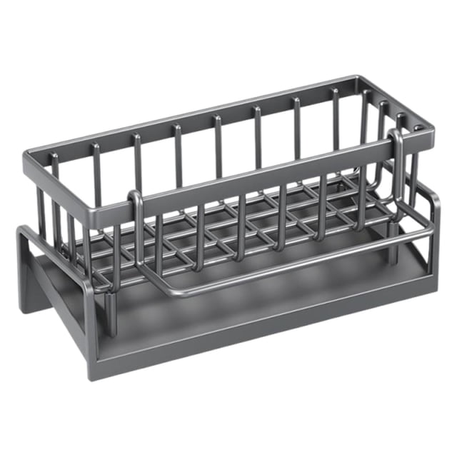 Drain Rack Kitchen Organizer for Countertop - Practical Space for Sponges Soap Dispenser and Storage