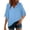 Summer Tops for Women Light Blue, variant on Womens Plus Size Summer Tops, Short Sleeve Shirts for Women Casual Boho Notch V Neck Dressy Blouses Mothers Day Gifts