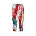 thumbnail image 5 of QATAINLAV Womens USA Flag Printed Capris 4th of July Capri Leggings Independence Day Casual Yoga Workout Cropped Pants Blue S, 5 of 6