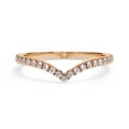 thumbnail image 2 of AFFY IGI Certified Lab Grown Diamond Chevron Wedding Band Rings for Women, 1/4ctw Round Cut Diamond Stackable Engagement Ring In 18K Solid Rose Gold F-G, VS-SI Quality (0.25 Cttw)Size-7, 2 of 6