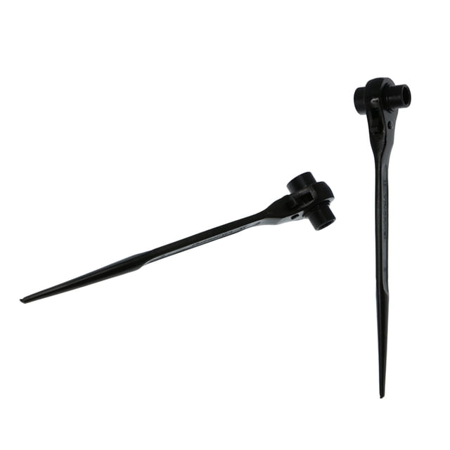 Lve de Trinquete para Andamio de 2 Piezas. Vaso de Trinquete Doble Acero + D SM SunniMix Llave de tubo de trinquete