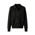 thumbnail image 4 of Women's Soft Knit Cardigan Jacket Button Down Long Sleeve Collared Sweater Coat Casual Winter Layering Tops For Daily Wear, 4 of 5