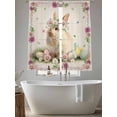 thumbnail image 5 of Easter Cute Bunny Sheer Curtains 63 Inch Length 2 Panels for Living Room, Eggs Spring Daisy Flowers Vintage Voile Kitchen Curtain Set, Luxury Privacy Drapes Window Treatment for Bedroom, 5 of 7