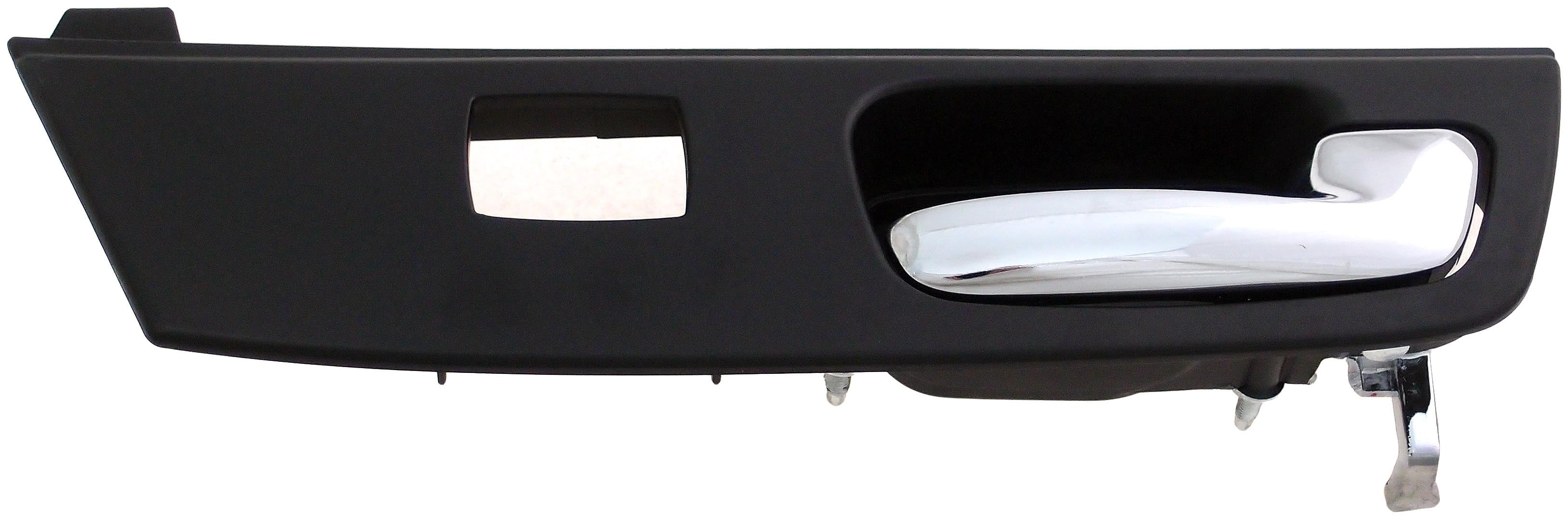 Dorman 81847 Front Passenger Side Interior Door Handle for Specific Cadillac Models, Black; Chrome