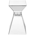 thumbnail image 3 of Pemberley Row MDF Clear Accent Pedestal End Table Square Contemporary, 3 of 6