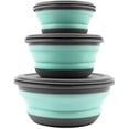 thumbnail image 1 of Kitchen aid Portable Camping Foldable Bowl Bowl With Covers Camping Travel Silicone Bowl 3 Pieces Foldable Food Storage Boxes For Hiking Travel Camping, 1 of 5