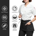 thumbnail image 4 of Avalon Kitchen server aprons for waitress cute half apron with pockets waiter aprons for women with pockets half aprons for women with pockets short apron bar apron, 4 of 4
