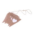thumbnail image 1 of Fawoonu 13-Piece Flaxen Triangle Heart Flags with Jute Rope for Weddings, Parties, and Celebrations, 1 of 6