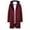 Wine, variant on Men's Warm Hooded Cardigan Sweaters Plus Size Mid-length Knitted Outerwear Coat 2024 Long Sleeve Sweater Jacket with Pockets