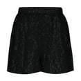 thumbnail image 3 of ABATAB Women's Sequin Shorts Solid Color Glitter Spakly High Waisted Clubwear Party Night out Trendy Shorts, 3 of 6