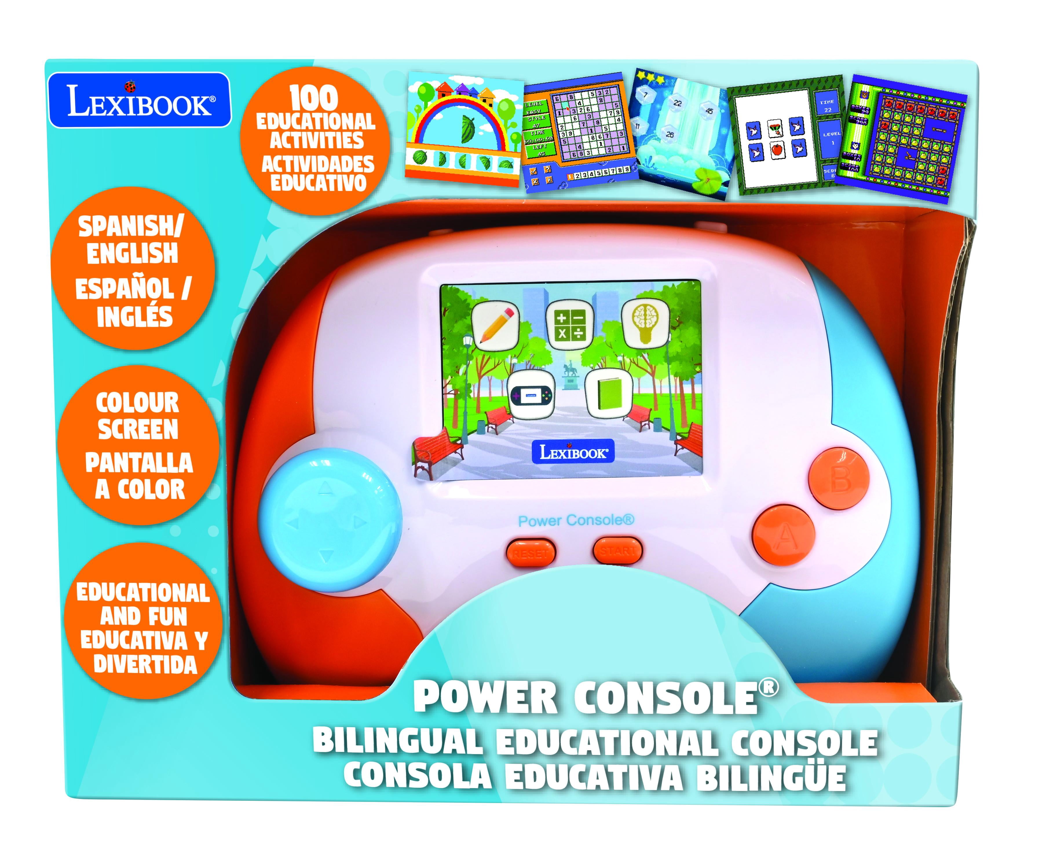 Lexibook Power Console®, Educational Bilingual Game Console with 100 Activities, English/Spanish