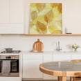 thumbnail image 5 of Framed Canvas Wall Art for Living Room Yellow Transparent Leaves Wall Decor, Ombre Leaf Veins Aesthetic Paintings for Bedroom Office Kitchen Bathroom, Ready to Hang Artwork Wall Pictures 12x12 Inch, 5 of 9