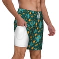 thumbnail image 3 of Goofa Pineapple And Cactus Printed Men's Swim Trunks Board Shorts Quick Dry Mens Swimming Trunks with Compression Liner,Breathable Fit Hawaii Beach Shorts-X-Large, 3 of 9