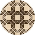 thumbnail image 1 of Ahgly Company Indoor Round Patterned Golden Blonde Gold Area Rugs, 5' Round, 1 of 6