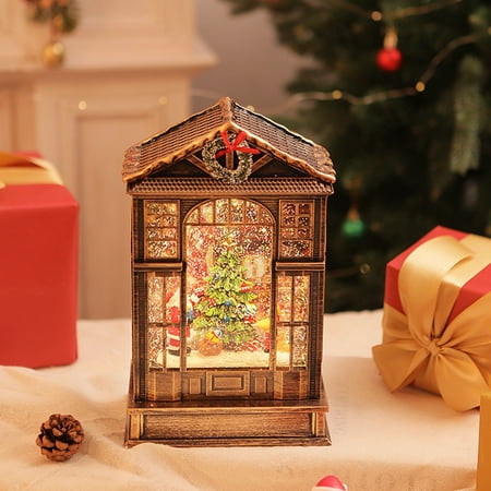 

Music Box Christmas Music Box LED Illuminated Lamp Enchanting Snow Globe Night Light Decoration Holiday For Kids & Adults Festive Home Decor For Christmas Cheer 500ml