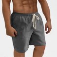 thumbnail image 4 of Havenre Men's Casual Shorts Big and Tall Regular Fit Elastic Waist Drawstring Lightweight Outdoor Summer Beach Shorts with Pockets Hiking Shorts Dark Gray XXXL, 4 of 9
