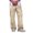 Brown, variant on Relaxed Fit Cargo Pants For Men Tie‑Dye Print Wide Leg Long Trousers Elastic Drawstring Waist Casual Work Pants