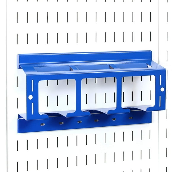 Support Mural pour Perceuse, Rangement pour Outils Électriques - Organisateur Compact pour Perceuse à Impact, Batterie, Panneau Perforé pour Contrôle Mural (Bleu)