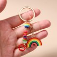 thumbnail image 6 of Drip Effect Keyring Rainbow Zines Alloy Keychain Sturdy Corrosions Resistant Stylish Gift Ideas, 6 of 9