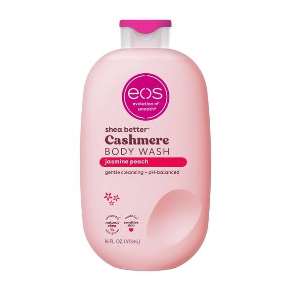 eos Shea Better Cashmere Body Wash, Jasmine Peach, Creamy Gel Formula, 16 fl oz.