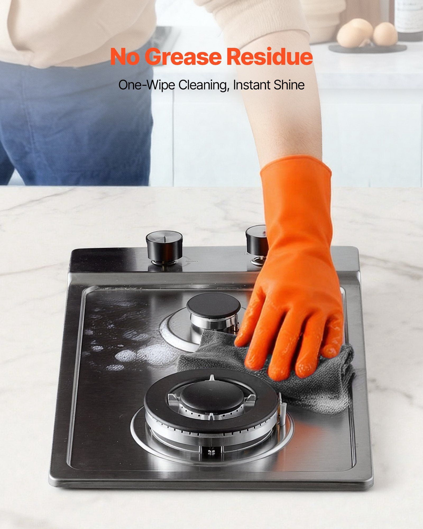 12 Inch Gas Cooktop 2 Burners 12250BTU Built In Stainless Steel LPG NG Convertible Dual Fuel Natural Gas Hob Thermocouple Protection Outdoor Kitchen Camping RV