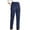 Blue, variant on Clearance! Delayuji Womens Sweatpants Fashion Temperament Personality Solid Color Elastic Waist Striped Straight Leg Casual Pants Fleece Lined Pants Women Black L