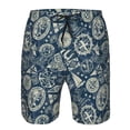 thumbnail image 3 of Fuzoiu Nautical Style Print Men's Beach Shorts,Men's Swim Trunks,Quick Dry Board Shorts with Pockets,Men's Bathing Suits for Surfing, Running, and Casual Wear-XX-Large, 3 of 6