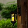 thumbnail image 2 of Solar Outdoor Wall Light - Neo-Classical Sconce - Dusk to Dawn Auto On - Rustic Brown Finish, 2 of 10